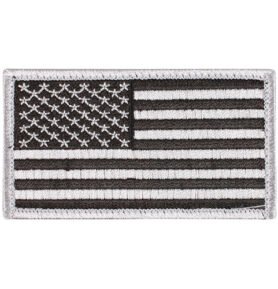 ROTHCO nášivka USA vlajka 4,5 x 8,5 cm velcro ČERNÁ/STŘÍBRNÁ
