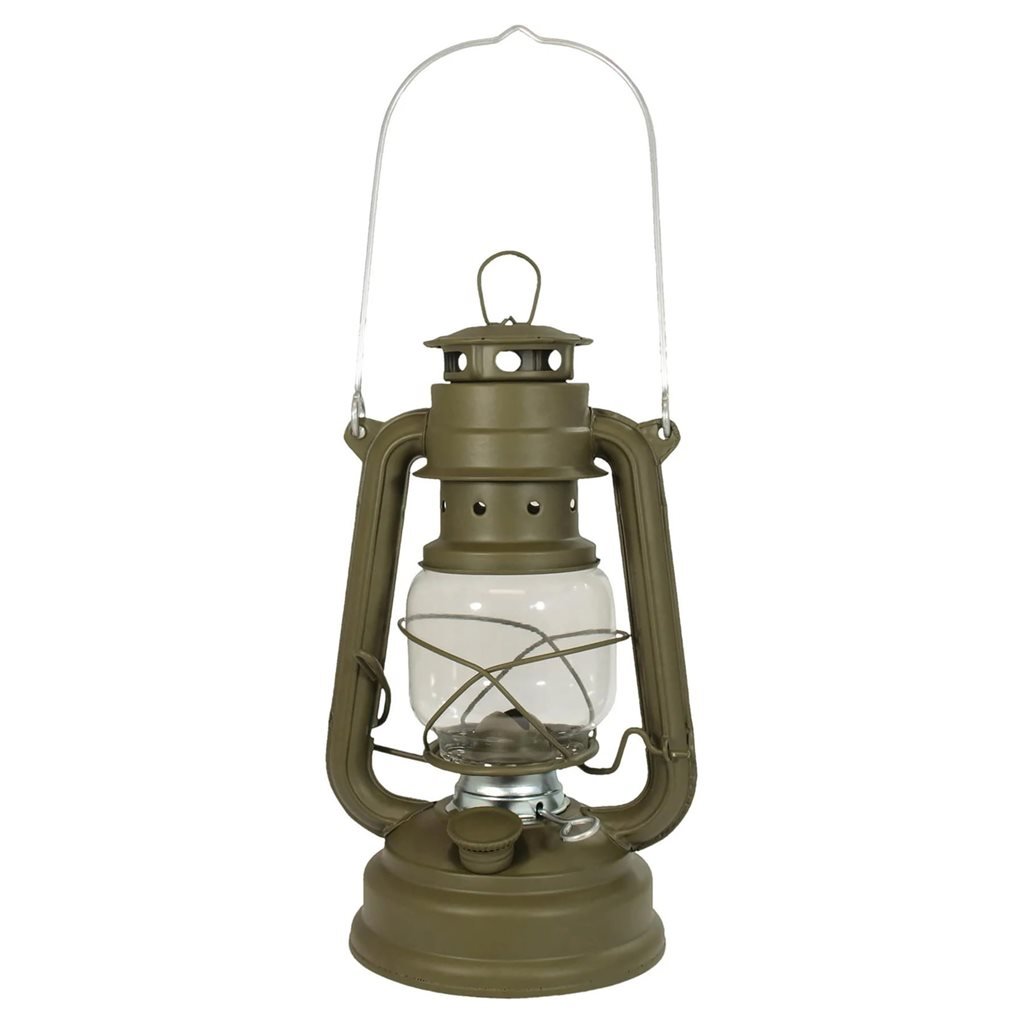 Origin Outdoors lampa petrolejová 25cm Hurricane ZELENÁ MATOVÁ