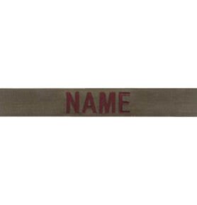 MILITARY RANGE nášivka jmenovka 3x "NAME" hnědá nit OLIV