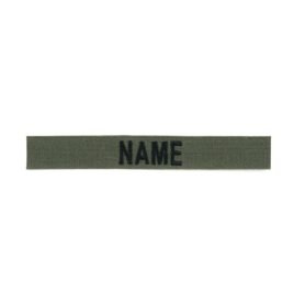MILITARY RANGE nášivka jmenovka 3x "NAME" černá nit OLIV