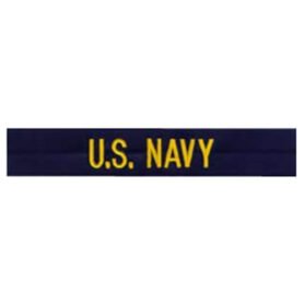 MILITARY RANGE nášivka "U.S. NAVY" zlatá niť MODRÁ
