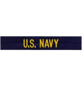 MILITARY RANGE nášivka "U.S. NAVY" zlatá niť MODRÁ