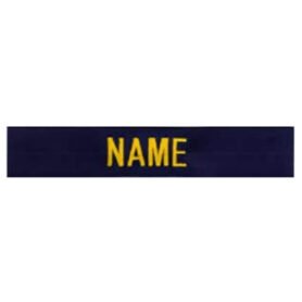 MILITARY RANGE nášivka jmenovka 3x "NAME" zlatá niť MODRÁ