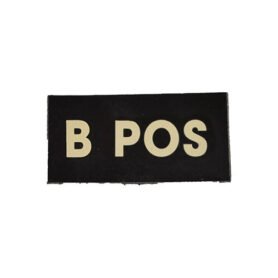 MILITARY RANGE nášivka IFF IR krevní skupina VELCRO B POS ČERNÁ