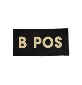 MILITARY RANGE nášivka IFF IR krevní skupina VELCRO B POS ČERNÁ