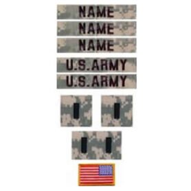 MILITARY RANGE nášivky U.S. ARMY sada 10ks VELCRO ACU DIGITAL