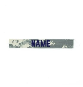 MILITARY RANGE nášivka jmenovka "NAME" 12,5 cm modrá nit VELCRO ACU DIGITAL