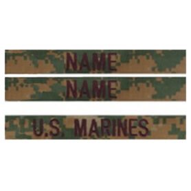 MILITARY RANGE nášivky U.S. MARINES sada 3 ks MARPAT WOODLAND