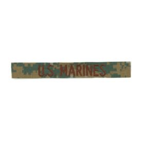 MILITARY RANGE nášivka "U.S. MARINES" hnědá nit MARPAT WOODLAND