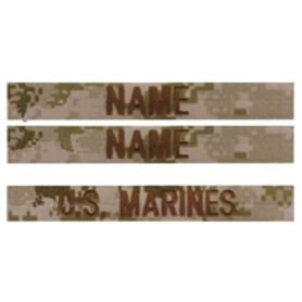 MILITARY RANGE nášivky U.S. MARINES sada 3 ks MARPAT DESERT