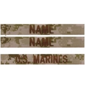 MILITARY RANGE nášivky U.S. MARINES sada 3 ks MARPAT DESERT