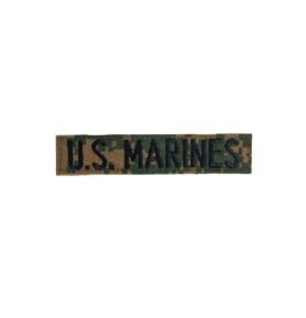 MILITARY RANGE nášivka "U.S. MARINES" VELCRO černá niť MARPAT WOODLAND