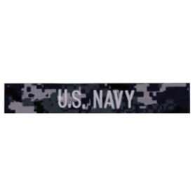 MILITARY RANGE nášivka "U.S.NAVY" stříbrná niť DIGITAL NAVY