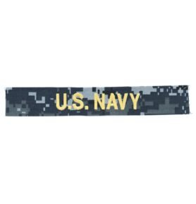 MILITARY RANGE nášivka "U.S.NAVY" zlatá niť DIGITAL NAVY