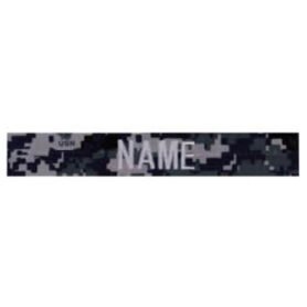 MILITARY RANGE nášivka jmenovka "NAME" stříbrná niť DIGITAL NAVY