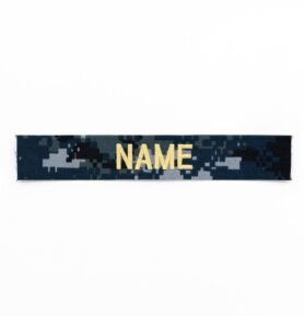 MILITARY RANGE nášivka jmenovka "NAME" zlatá niť DIGITAL NAVY