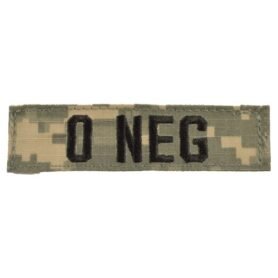MILITARY RANGE nášivka krevní skupina 0 NEG VELCRO ACU DIGITAL