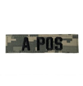 MILITARY RANGE nášivka krevní skupina A POS VELCRO ACU DIGITAL
