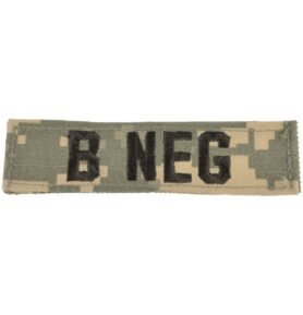MILITARY RANGE nášivka krevní skupina B NEG VELCRO ACU DIGITAL