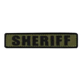 CONDOR OUTDOOR nášivka SHERIFF 12,7 x 2,5 cm ČERNÁ