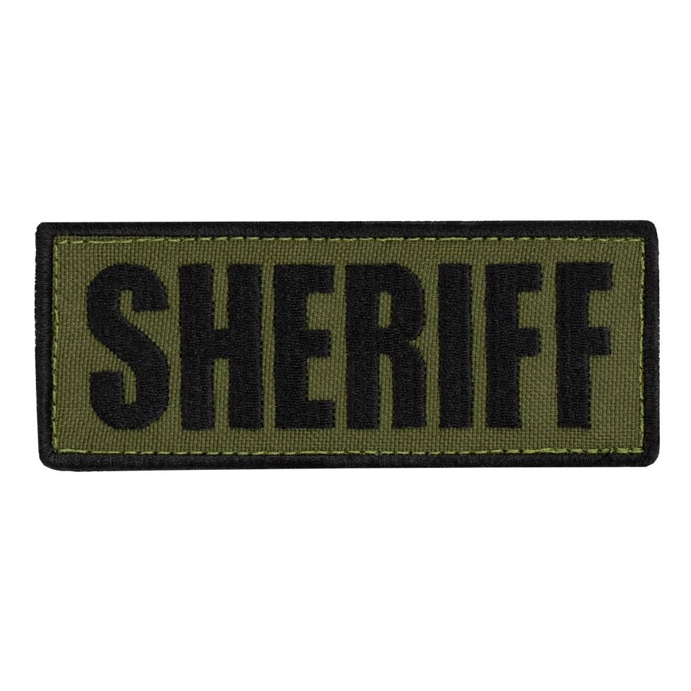 CONDOR OUTDOOR nášivka SHERIFF 12,7 x 5 cm ČERNÁ