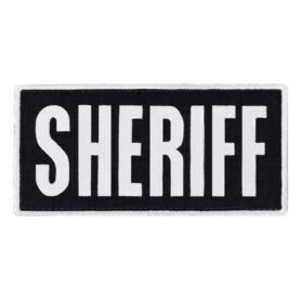 CONDOR OUTDOOR nášivka SHERIFF 15,2 x 7,6 cm BÍLÁ