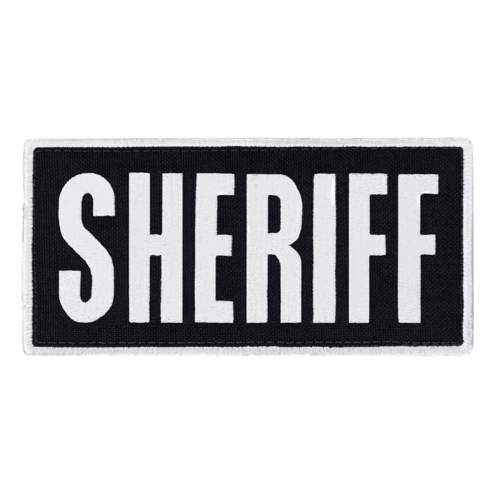 CONDOR OUTDOOR nášivka SHERIFF 15,2 x 7,6 cm BÍLÁ