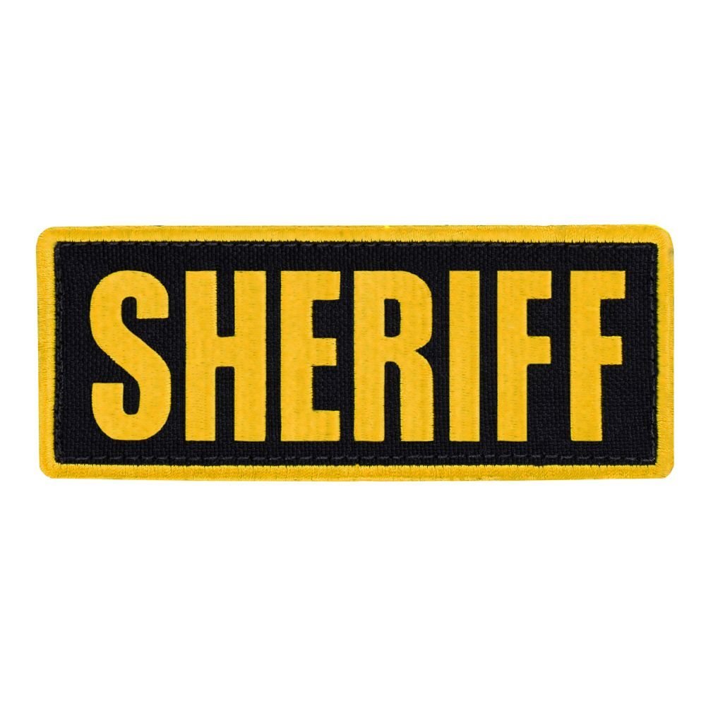 CONDOR OUTDOOR nášivka SHERIFF 12,7 x 5 cm ŽLUTÁ