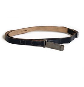 MIL-TEC řemen upínací WH na polní láhev kožený ČERNÝ repro