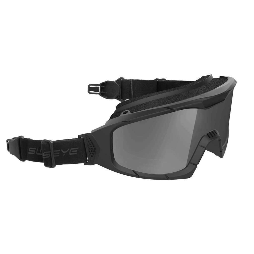 SWISS EYE brýle taktické R-TAC sada 3 skla ČERNÉ + adaptér na helmu