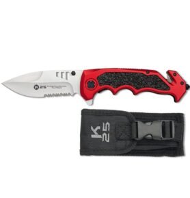 K25 nůž zavírací PENKNIFE kombinované ostří ČERNO/ČERVENÝ