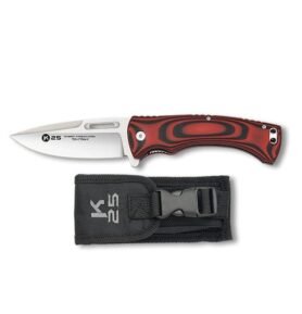 K25 nůž zavírací WENGUE hladké ostří ČERNO/ČERVENÝ