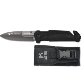 K25 nůž zavírací AH-64 hladké ostří ČERNÝ