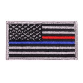 ROTHCO nášivka USA vlajka ČERVENÁ a MODRÁ linka VELCRO