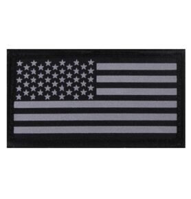 ROTHCO nášivka REFLEXNÍ vlajka USA velcro ČERNÁ