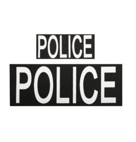 ROTHCO nášivka POLICE 2 ks ČERNÁ s bílým potiskem VELCRO