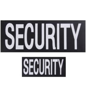 ROTHCO nášivka SECURITY 2 ks ČERNÁ s bílým potiskem VELCRO