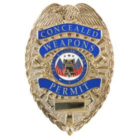 ROTHCO odznak DELUXE CONCEALED WEAPONS PERMIT ZLATÝ