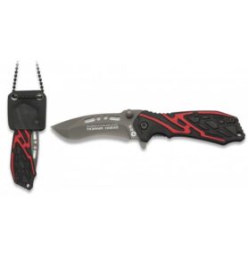 Nůž zavírací K25 19932 ČERVENO/ČERNÝ