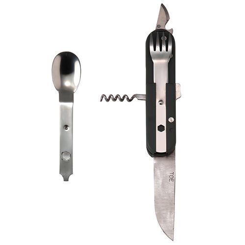 FOSCO příbor KOMBI 5v1 s pouzdrem ČERNÝ