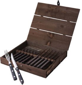 Gense Steakové příbory Old Farmer Classic 12 ks Dřevo/Ocel