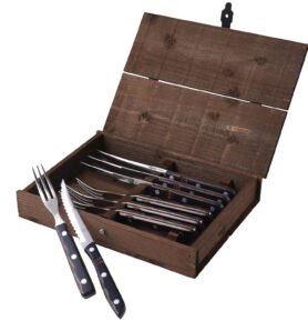 Gense Steakové příbory Old Farmer Classic 8 ks Dřevo/Ocel