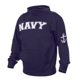 Mikina NAVY s kapucí MODRÁ vel. S