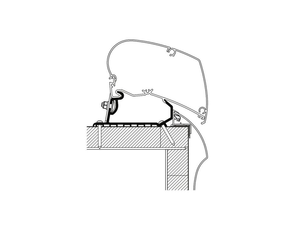Střešní adaptér Thule Omnistor pro karavany Hobby Varianta: Adaptér Hobby Optima LED