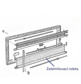 DOMETIC Zatemňovací roleta pro okno S4, bílý vnitřní rám Varianta: 500 x 600 mm