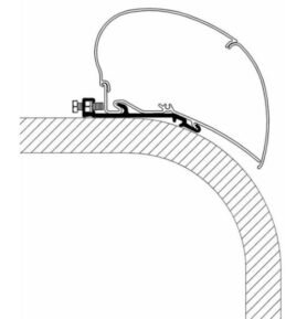 THULE Adaptér pro montáž markýz na plochou střechu pro markýzy Omnistor řady 6 Varianta: Plochý adaptér pro Series6 3m
