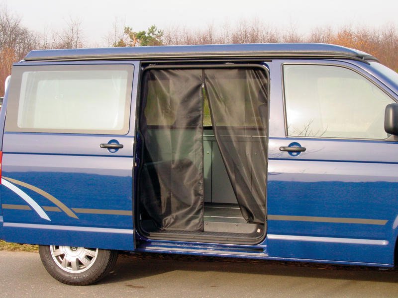 Moskytiéra Carbest pro posuvné dveře a zadní dveře pro vozy MB Sprinter, VW T3, T4, T5, T6 Rok výroby od: 2010, Umístění ve vozidle: Posuvné dveře, Typ vozu: VW T5/T6 Multivan, Caravelle a Startline