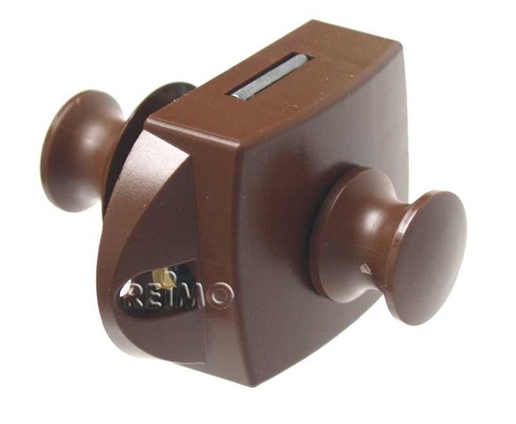 REIMO Kompletní nábytkový zámek Push Lock - oboustranný Varianta: Hnědý, 1 ks
