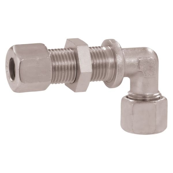 Stěnová průchodka pro plyn GOK - pro trubky o průměru 8 mm a 10 mm Varianta: Úhlová propojka - 8 mm