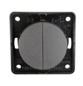 Dvojitý vypínač BERKER Integro 12/230V - bez rámečku Varianta: Matný antracit